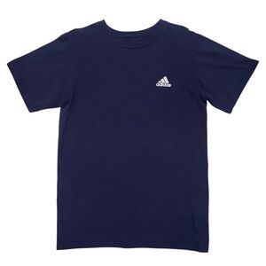 Adidas 100% Cotton The Go to Tee Short Sleeves Navy Blue Top Women's Size S